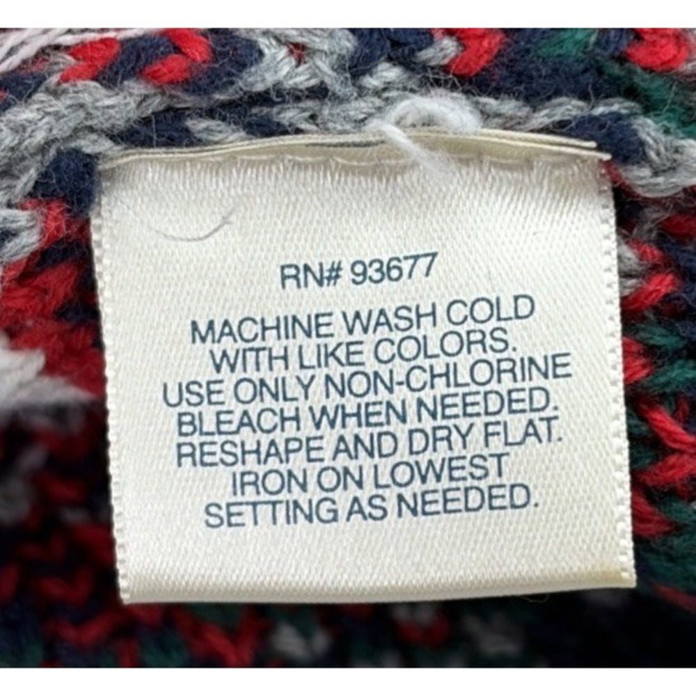 St Johns Bay Men's Medium Christmas Sweater Fair Isle Tree Lights Reindeer EXC - Picture 10 of 16
